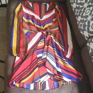 Striped long sleeve dress